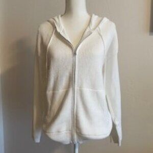 Elliott Lauren White Zip Hoodie (Size M)